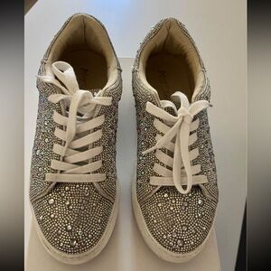 Size 8.5 Betsy Johnson rhinestone sneakers